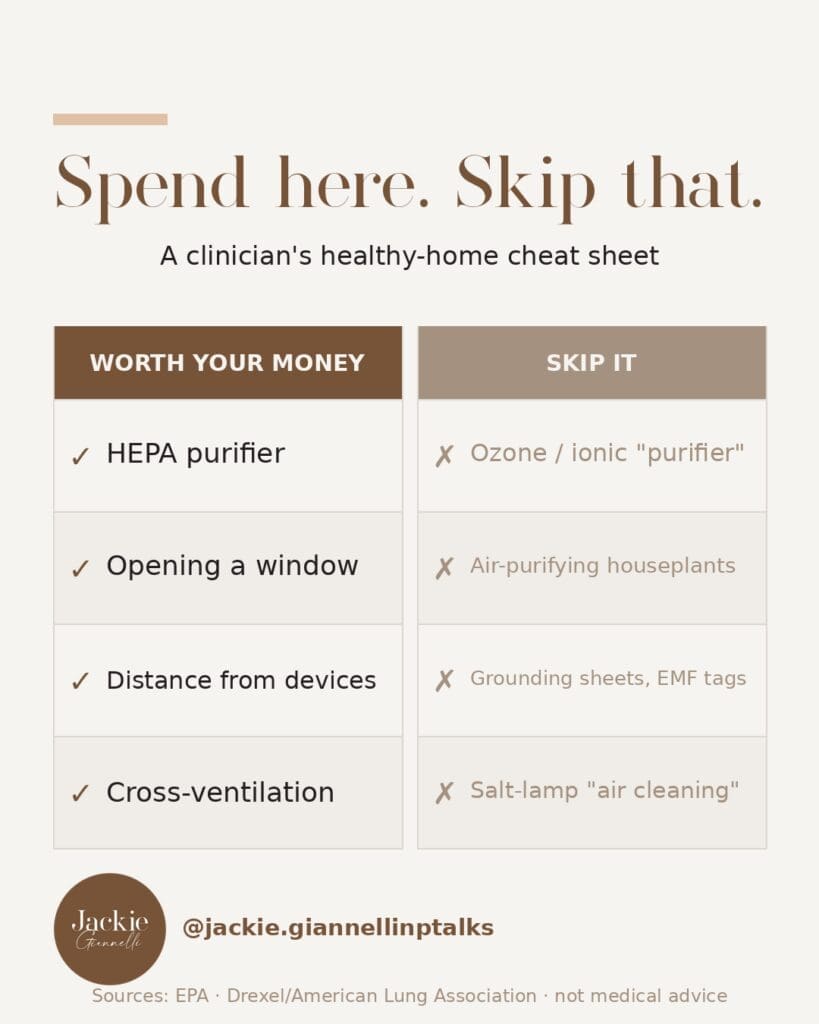 Room-by-room non-toxic home checklist from nurse practitioner Jackie Giannelli
